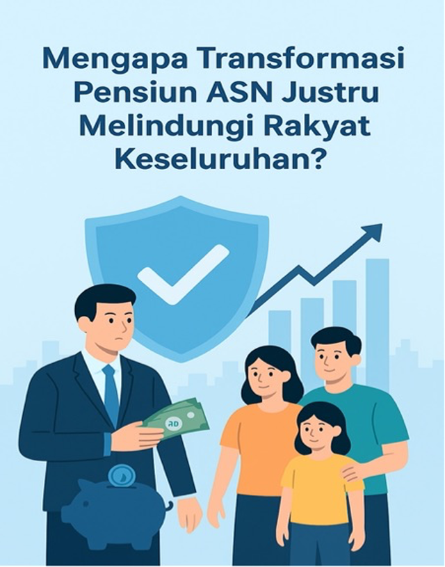 Transformasi Pensiun ASN Melindungi Rakyat Keseluruhan. Ilustrasi: AI Generated/Dok. Pribadi.