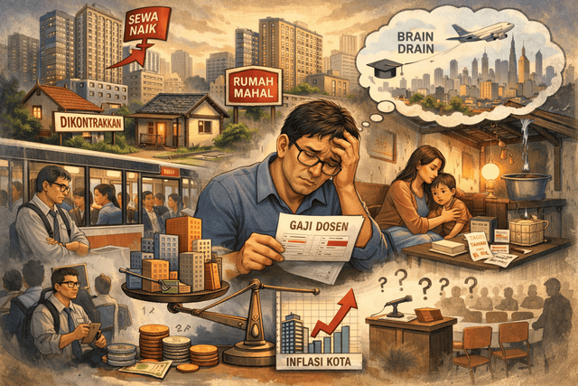 Ilustrasi sistem penggajian dosen. Sumber: AI