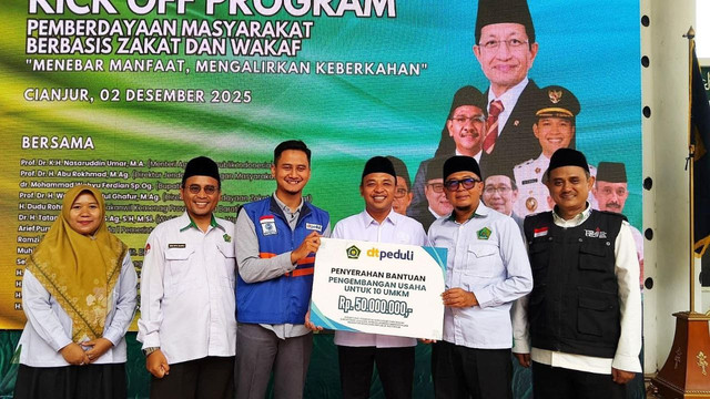 Kick Off Program Pemberdayaan Masyarakat Berbasis Zakat dan Wakaf di Cianjur (Sumber : DT Peduli)