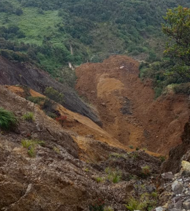 Kawasan Gunung Papandayan longsor pada Kamis, 8 Januari 2026. Foto: Istimewa