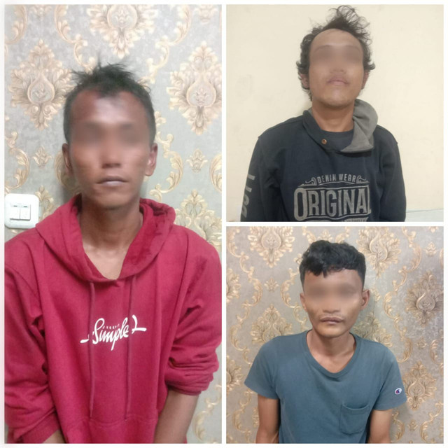 3 Pak Ogah yang diamankan polisi usai menganiaya pengendara di Pesing, Jakarta Barat. Dok. Istimewa