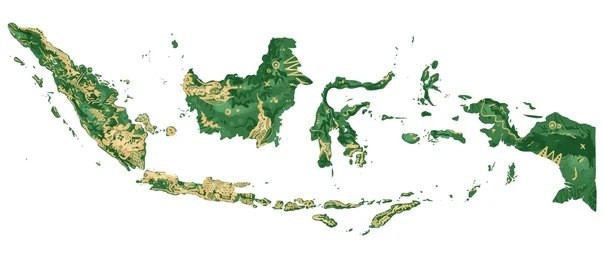 Ilustrasi gambar peta Indonesia. Sumber : Shutterstock
