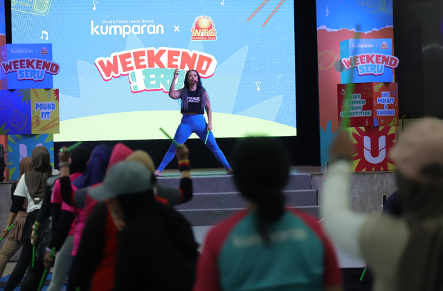 Pound Fit di acara kumparan Weekend Seru. Foto: kumparan