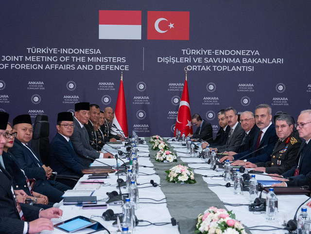 Pertemuan bilateral Menhan-Menlu Indonesia dan Turki di Ankara, Jumat (9/1) Foto: X/ @Menlu_RI