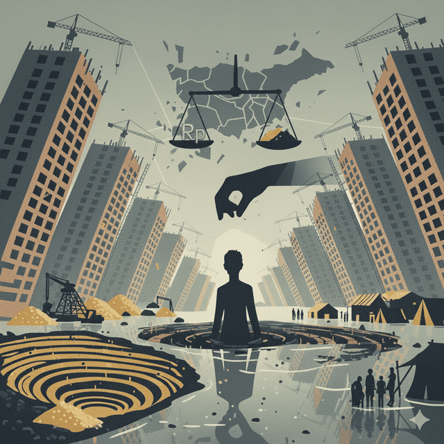 Ilustrasi pembangunan. Generated with Gemini.