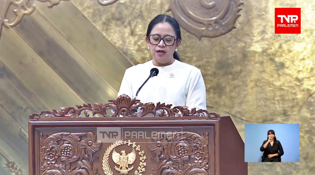 Ketua DPR RI, Puan Maharani memberikan pidato pembukaan dalam Rapat Paripurna DPR RI ke-11 Masa Persidangan III Tahun 2025-2026 yang disiarkan langsung dari Gedung Parlemen DPR RI, Jakarta, Selasa (13/1/2026). Foto: TVR PARLEMEN/YouTube