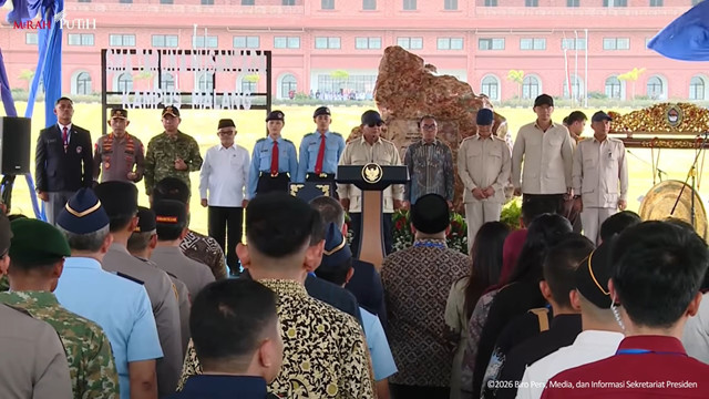 Presiden Prabowo resmikan SMA Taruna Nusantara Kampus Malang, pada Selasa (13/1/2026). Foto: Youtube/@Sekretariat Presiden