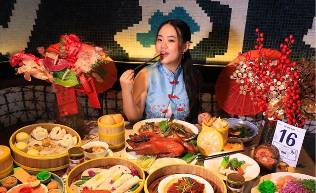 Perayaan makan Imlek di restoran Joempa hotel Indigo Bandung Dago Pakar. Foto: Hotel Indigo