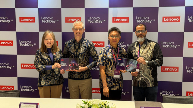 Konferensi pers Lenovo Tech Day 2026 di Hotel Fairmont Jakarta, Selasa (13/1). Foto: Muhammad Fikrie/kumparan