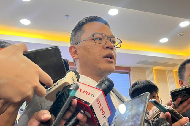 Menteri Luar Negeri RI, Sugiono usai menyampaikan Pernyataan Pers Tahunan Menteri Luar Negeri Republik Indonesia (PPTM) 2026 di Kantor Kemlu, Jakarta Pusat, Rabu (14/1/2026). Foto: Nasywa Athifah/kumparan