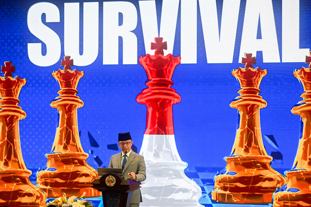 Menteri Luar Negeri Sugiono menyampaikan paparan dalam Pernyataan Pers Tahunan Menteri Luar Negeri (PPTM) 2026 di Jakarta, Rabu (14/1/2026). Foto: Rivan Awal Lingga/ANTARA FOTO