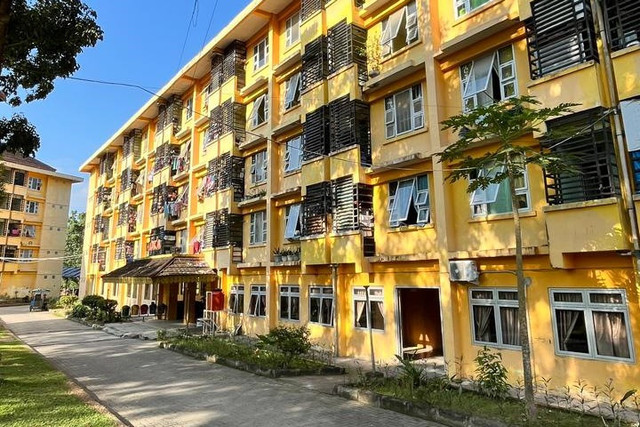 Rusunawa 1 yang harga sewa Rp 2.000 per hari di Tebing Tinggi, Sumut. Foto: TikTok/MakOneng Dirusun