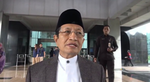 Menteri Agama RI Nasaruddin Umar di Kantor Kementerian Keuangan, Rabu (14/1). Foto: Ave Airiza Gunanto/kumparan