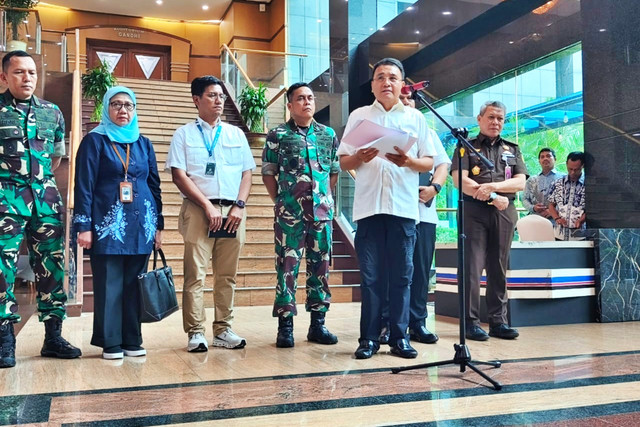 Juru Bicara Satgas PKH, Barita Simanjuntak dalam agenda Penegasan Pencapaian dan Rencana Kerja Satgas PKH 2026 di Kantor BPKP, Jakarta Timur, Kamis (14/1/2026). Foto: Jeni Ritanti/kumparan