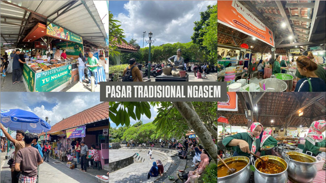 Aktivitas pagi di Pasar Ngasem Yogyakarta, tempat tradisi bertemu dengan kemudahan transaksi digital, Rabu (11/12/2025).