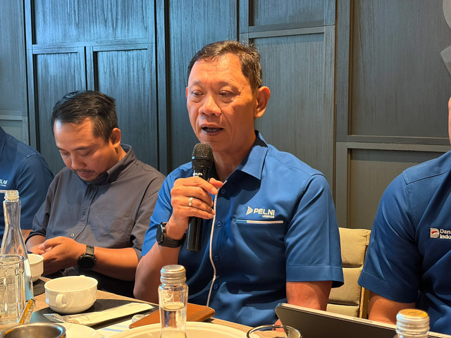 Direktur Utama PELNI Logistics, Sukendra, dalam Media Briefing di Greyhound Cafe, Jakarta pada Rabu (14/1/2026). Foto: Najma Ramadhanya/kumparan