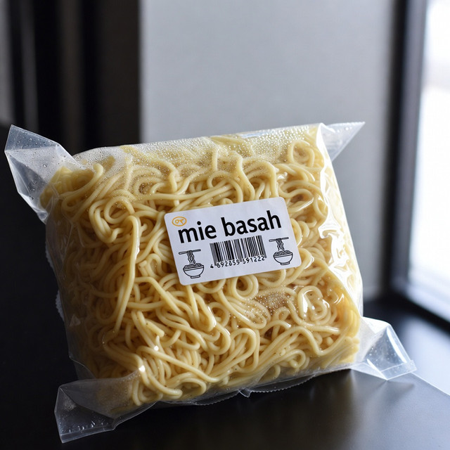 Contoh Bentuk Penjualan Komersial Mie Basah (Sumber : Grok.com)