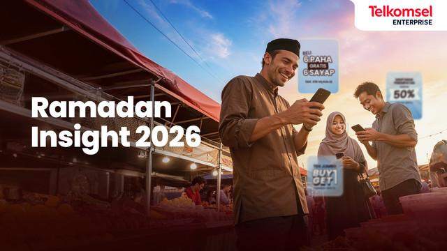 Telkomsel Enterprise merilis whitepaper "DigiAds Ramadan Insight 2026". Brand kini dapat mengoptimalkan jangkauan audiens melalui pendekatan omni-channel dan data yang relevan untuk hasil campaign yang maksimal dan berdampak di momen Ramadan. Foto: Telkomsel