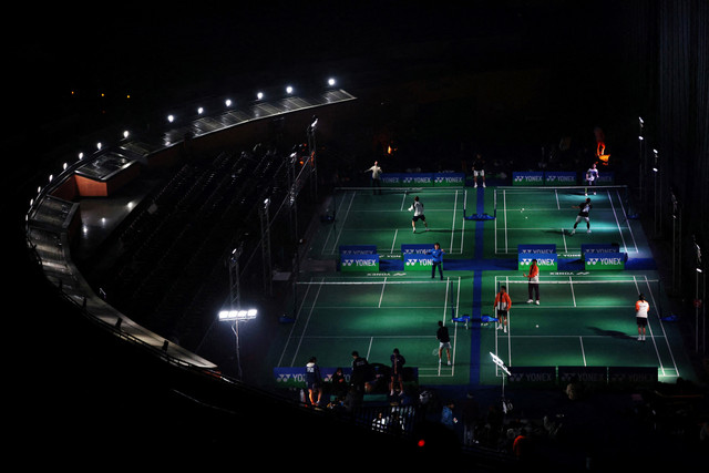 Suasana Indira Gandhi Sports Complex di New Delhi saat India Open 2026 berlangsung pada pertengahan Januari. Foto: REUTERS/Bhawika Chhabra