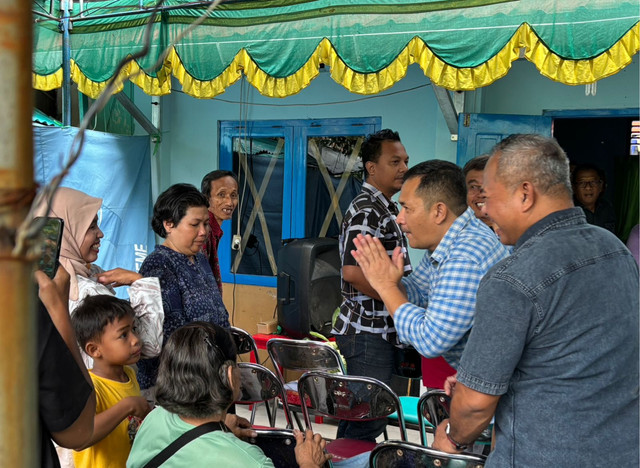 Ketua Komisi A DPRD DIY dari Fraksi PDI Perjuangan, Eko Suwanto saat menghadiri Forum Reses I DPRD DIY tahun 2026, bersama warga Suryatmajan, Danurejan Kota Yogyakarta, Sabtu (17/1). Foto: Dok. Istimewa