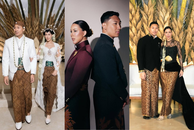 Tampilan Patricia Schuldtz dan Darma Mangkuluhur saat prewedding hingga menikah. Foto: Instagram @pschuldtz, ansoe via solemnstudios