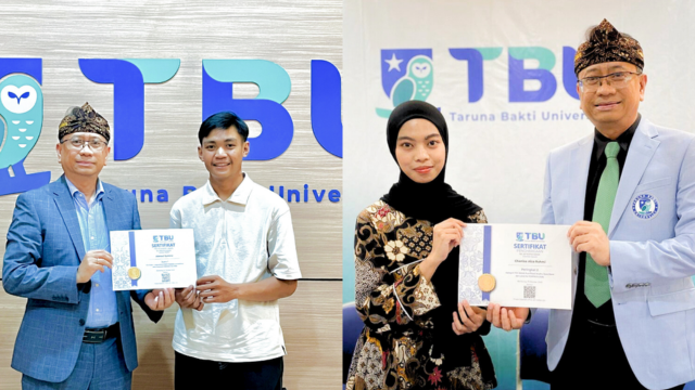 Dua mahasiswa TBU, Ahmad Syahrul (S1 Informatika) dan Chanisa Aiza Rahmi (S1 Manajemen), berhasil mengharumkan nama kampus melalui pencapaian luar biasa di bidang olahraga ekstrem dan seni bela diri. Foto: Dok. Taruna Bakti University (TBU)