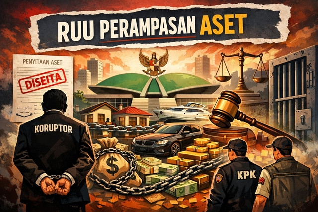 IllustrasiAI-Wacana mengenai Rancangan Undang-Undang (RUU) Perampasan Aset kembali mengemuka di Kompleks Parlemen Senayan.