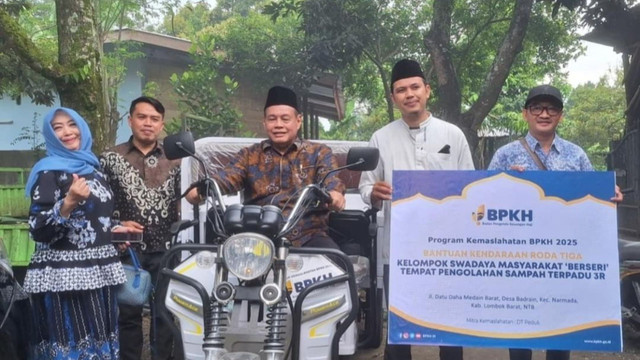 BPKH dan DT Peduli Serahkan Motor Roda Tiga kepada Kelompok Swadaya Masyarakat (KSM) Berseri (Sumber : DT Peduli)