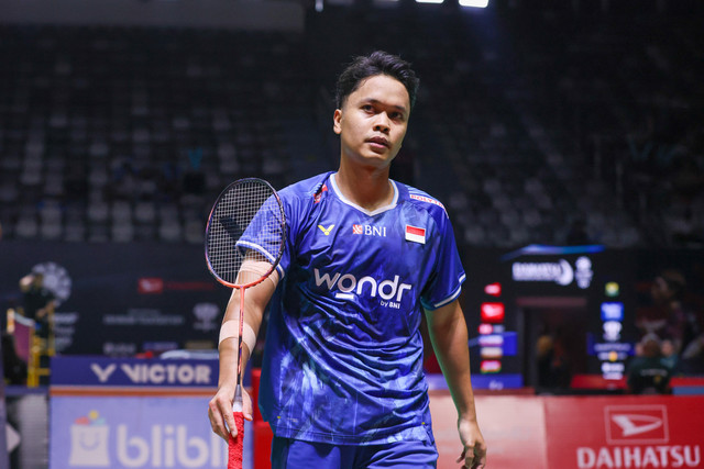 Anthony Ginting dalam pertandingan Indonesia Masters 2026 di Istora Senayan, Jakarta. Foto: Dok. PBSI
