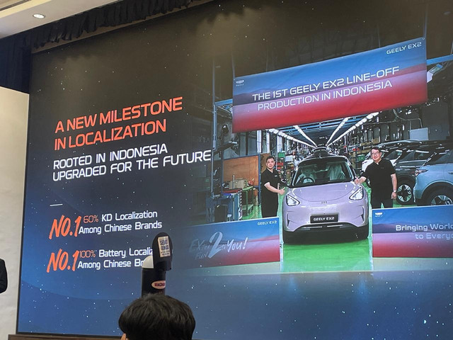 Geely Auto Indonesia targetkan peningkatan nilai TKDN untuk model yang diproduksi di dalam negeri. Foto: Sena Pratama/kumparan