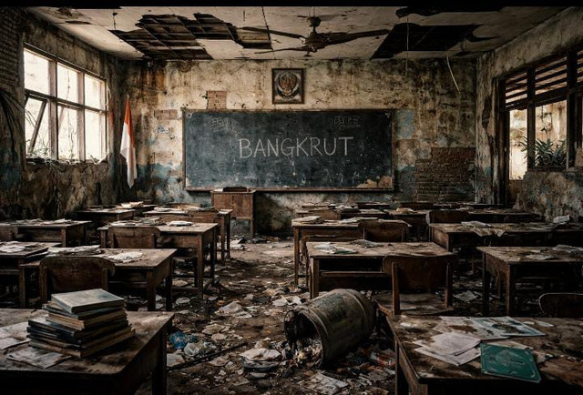 Foto AI yang menggambarkan pendidikan saat ini