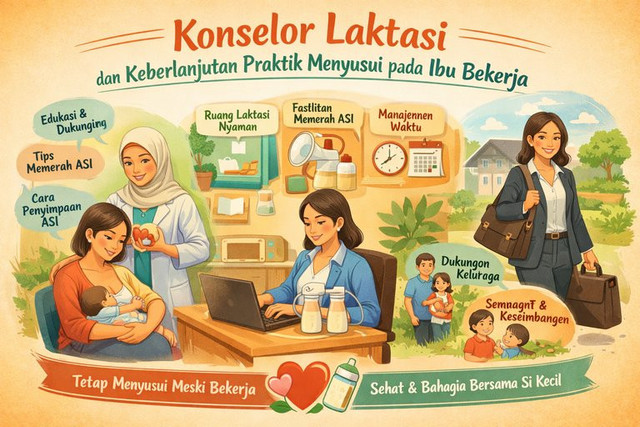 Ilustrasi Konsultasi Laktasi Pada Ibu Bekerja (Sumber Gambar: ChatGPT)