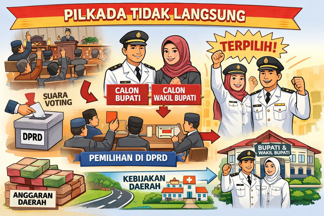 AI Illustrator- visualisasi proses pilkada tidak langsung