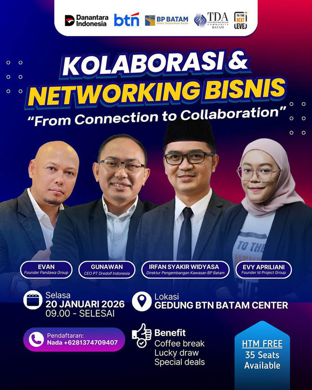 Gandeng BTN, TDA Batam Gelar Kolaborasi dan Networking Bisnis