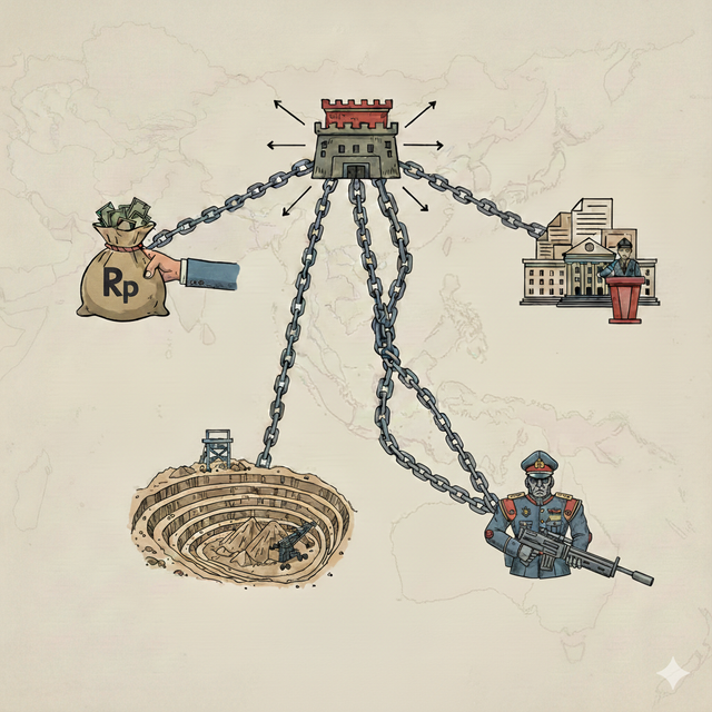 Ilustrasi resentralisasi kekuasaan. Generated with Gemini