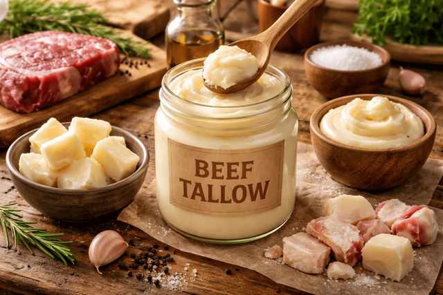 Ilustrasi beef tallow (lemak sapi). Foto: ChatGPT