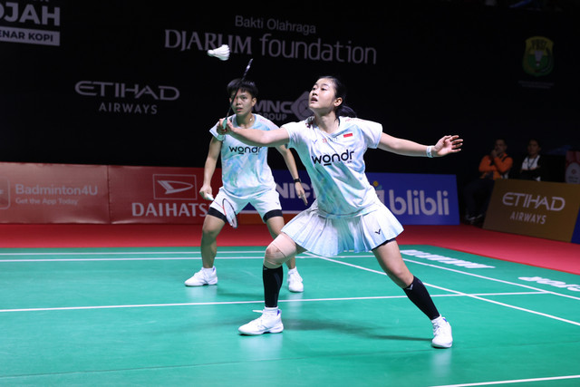 Amallia Pratiwi/Siti Fadia di Indonesia Masters 2026. Foto: Dok. PBSI