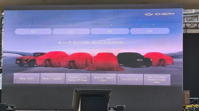 PT Chery Sales Indonesia (CSI) beberkan 7 calon mobil baru yang akan hadir tahun ini. Foto: Sena Pratama/kumparan