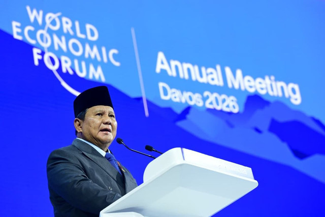 Presiden RI Prabowo Subianto dalam World Economic Forum (WEF) 2026 di Davos, Swiss, Kamis (22/1/2026)(Sumber: Sekretariat Presiden RI)