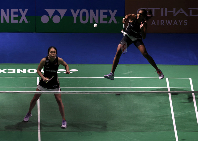 Pearly Tan/Thinaah Muralitharan asal Malaysia di India Open 2026. Foto: REUTERS/Bhawika Chhabra