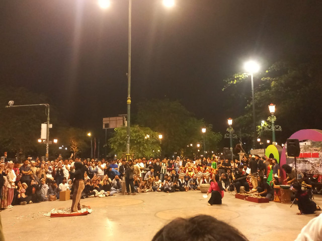 Pentas Budaya yang diselenggarakan di Titik 0 Km Yogyakarta, Sabtu (13-12-2025).