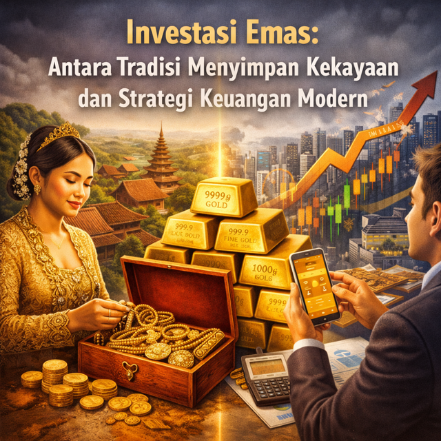 Ilustrasi Investasi Emas (Sumber Gambar: ChatGPT AI)