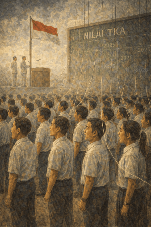 Paduan Suara Kepatuhan. Sumber: Ilustrasi generatif OpenAI (DALL·E).