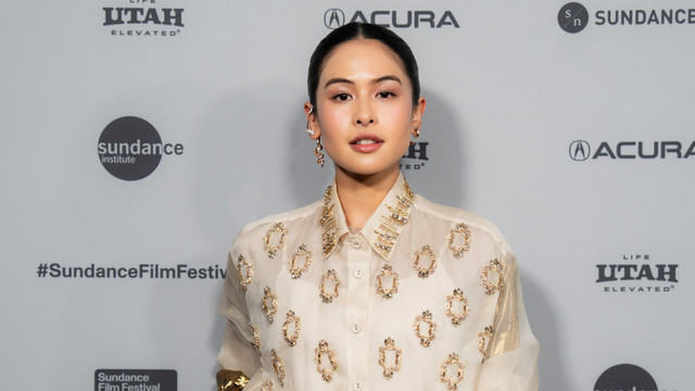 Maudy Ayunda saat menghadiri pemutaran film 'Para Perasuk' di Sundance Film Festival, Salt Lake City, Amerika Serikat, pada Sabtu (24/1/2026). Foto: Dok. Istimewa