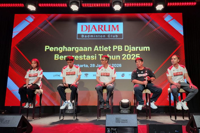 Bakti Olahraga Djarum Foundation memberikan apresiasi kepada atlet PB Djarum atas torehan prestasi yang diraih sepanjang tahun 2025. Foto: Soni Insan Bagus/kumparan