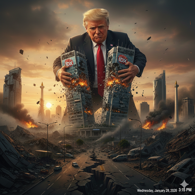 Ilustrasi Ekonomi Politik Trumponomics: Volatilitas Ekstrem IHSG dan Risiko Finansial