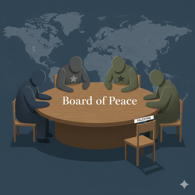 Ilustrasi dihasilkan menggunakan Gemini AI untuk menggambarkan dinamika politik global dan tantangan representasi dalam forum perdamaian internasional.