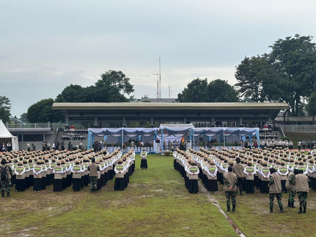 Diklat bagi Petugas Penyelenggara Ibadah Haji (PPIH) Arab Saudi 2026 telah rampung dilakukan. Sebanyak 1.622 petugas dikukuhkan untuk bertugas melayani jemaah di Arab Saudi. Foto:  Dok. MCH Kemenhaj