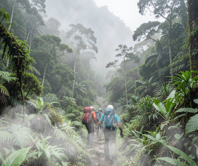 Gammbar: Ilustrasi naik gunung perlu persiapan yang matang (Gambar dibuat dengan Canva)