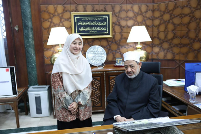 Yelly Putriyani diterima Syaikh Al Azhar Rabu, 28 Januari 2026 Foto: Dok Al Azhar Kairo